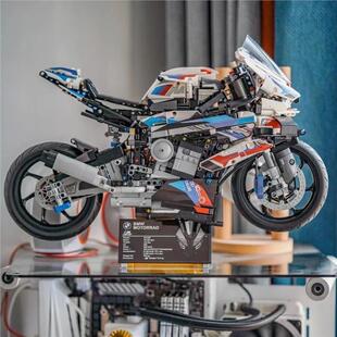 宝马M1000RR摩托车拼装积木机车模型高难度玩具男孩礼物