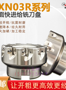 EXN03R数控快进给铣刀盘双面替1135开粗加工铣刀盘LNMU0303铣刀片