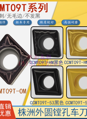 株洲CCMT09T304 09T308-HM 数控刀片YBC251 252镗孔刀片内孔车刀