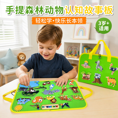 儿童森林动物认知故事板