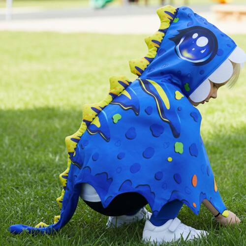 立体3D刺连帽斗篷小恐龙披风装扮