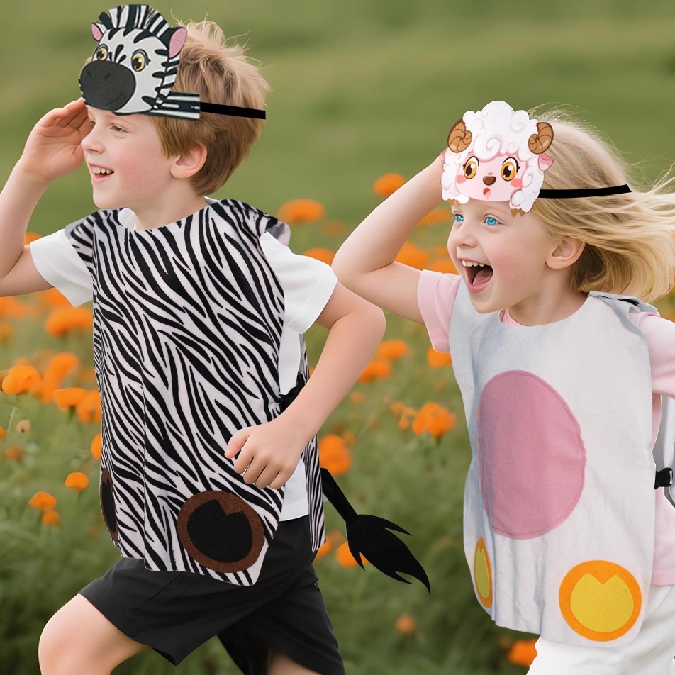 儿童小羊扮演服头饰演出道具