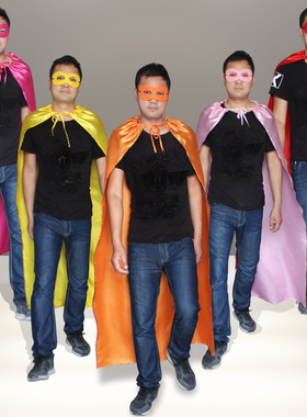 成人万圣节披风 140CM绿色红色蓝色亲子活动搭配走秀表演派对道具