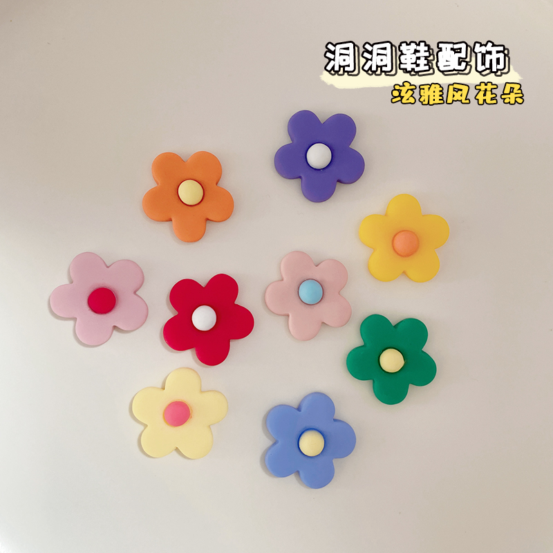 雅风花朵洞洞鞋配饰crocsdiy