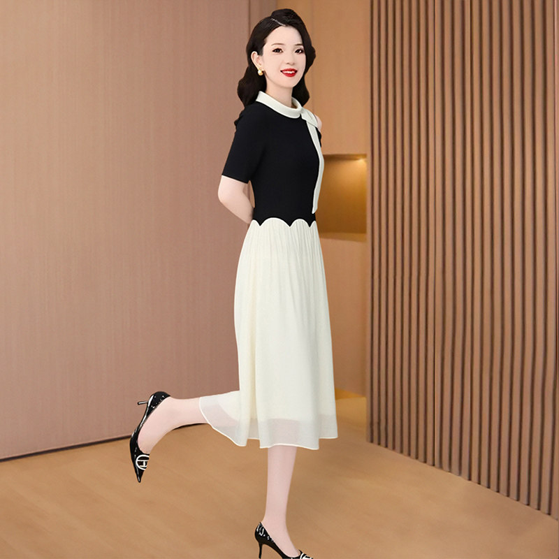 彩萱露肩连衣裙女夏2025新款今年