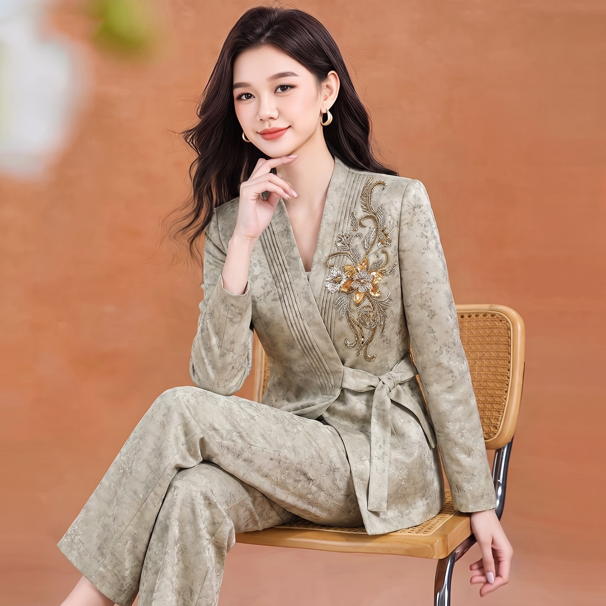 玫兰妮女装时尚套装今年流行爆款