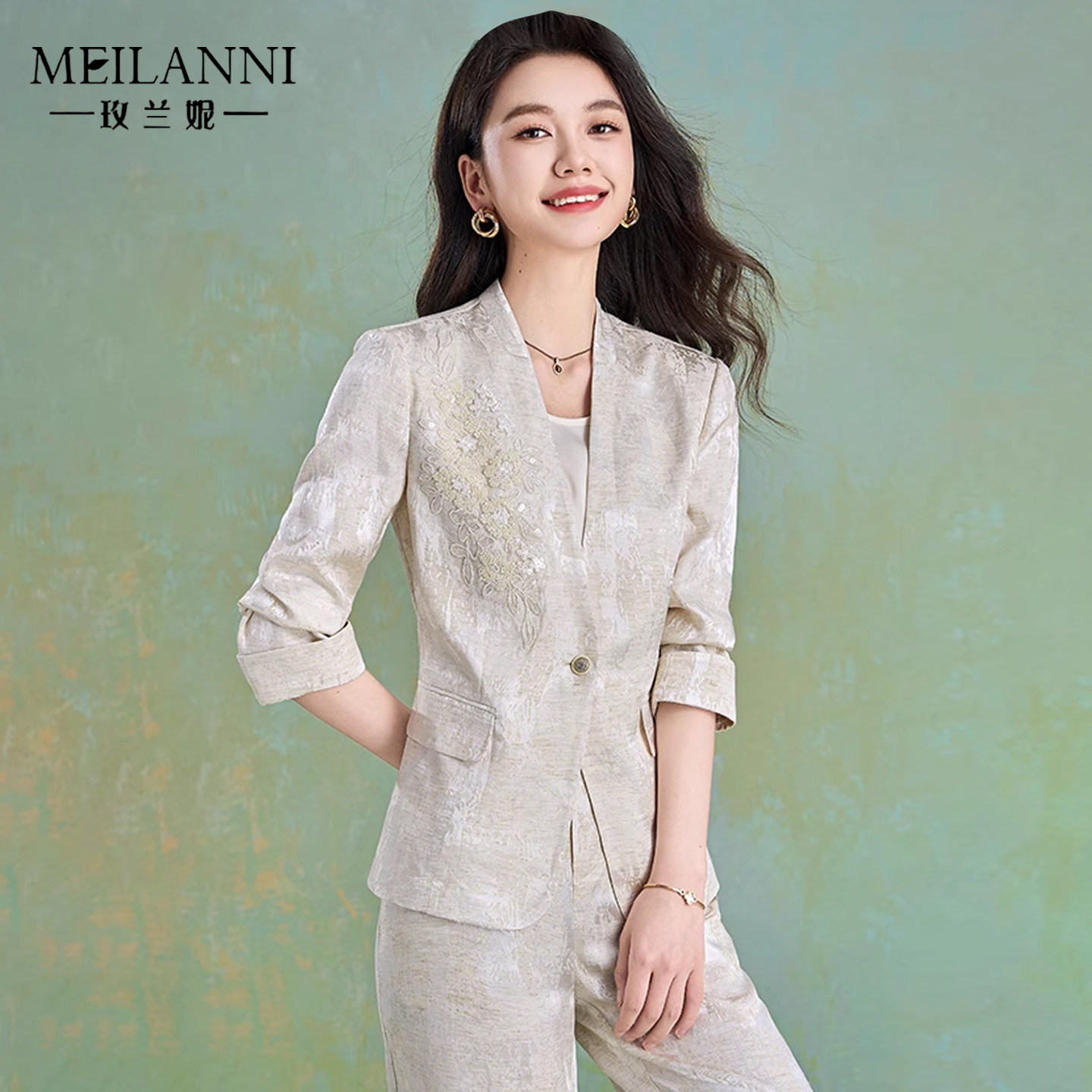 玫兰妮女装时尚套装高端气质减龄