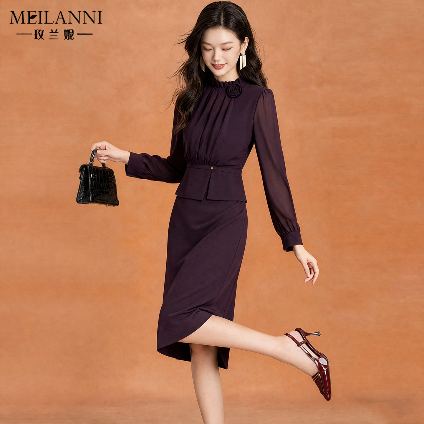 贵妇人女装喜婆婆婚宴礼服连衣裙
