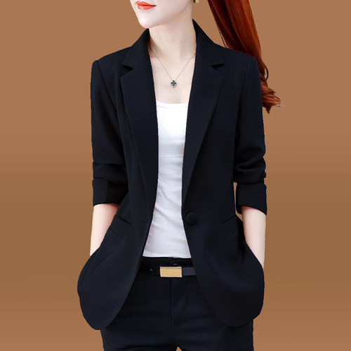 黑色西装外套女中年妈妈洋气减龄