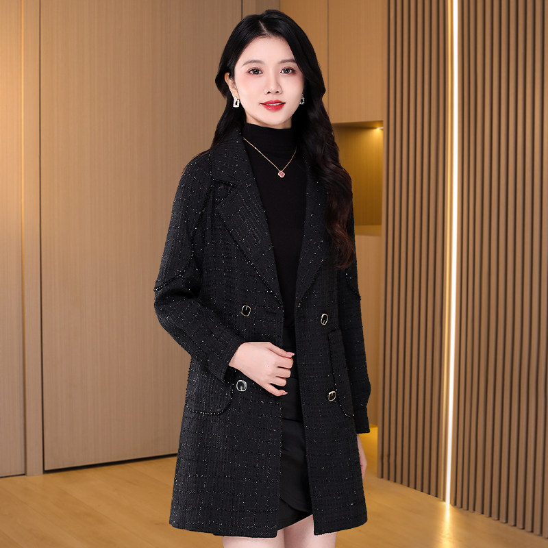 小香风衣外套女2026新款春秋冬爆妈妈中长款高端级感品牌毛呢大衣