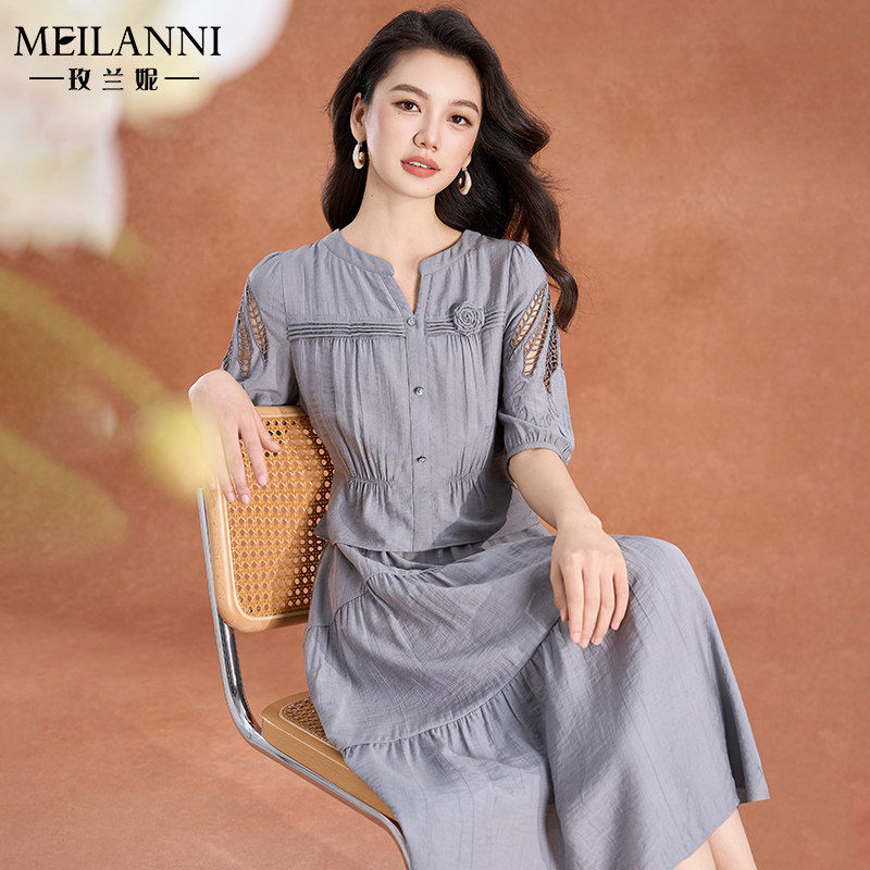 假两件套连衣裙子女夏2025新款