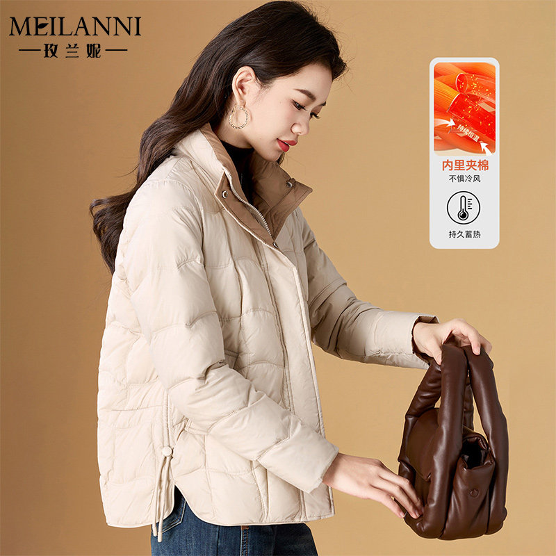 玫兰妮高端短款棉服气质品牌外套