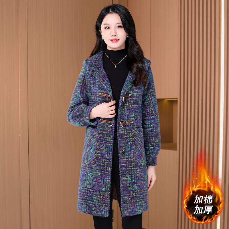 小香风毛呢外套女2024新款冬妈妈