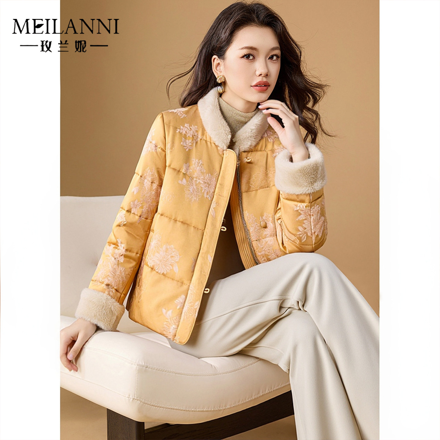 玫兰妮新中式棉服气质高端小棉袄