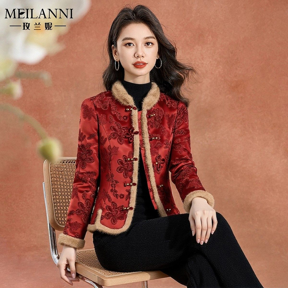 玫兰妮唐装女中国风高端套装时尚