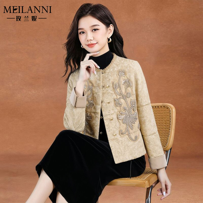 新中式国风重要场合棉服女2026新