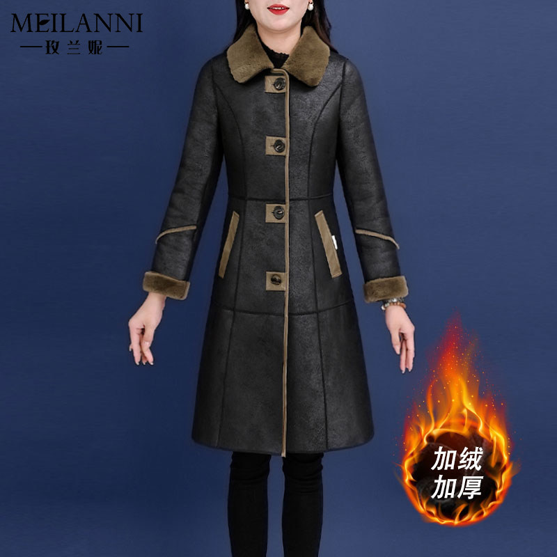 海宁皮毛一体皮草外套女秋冬2026