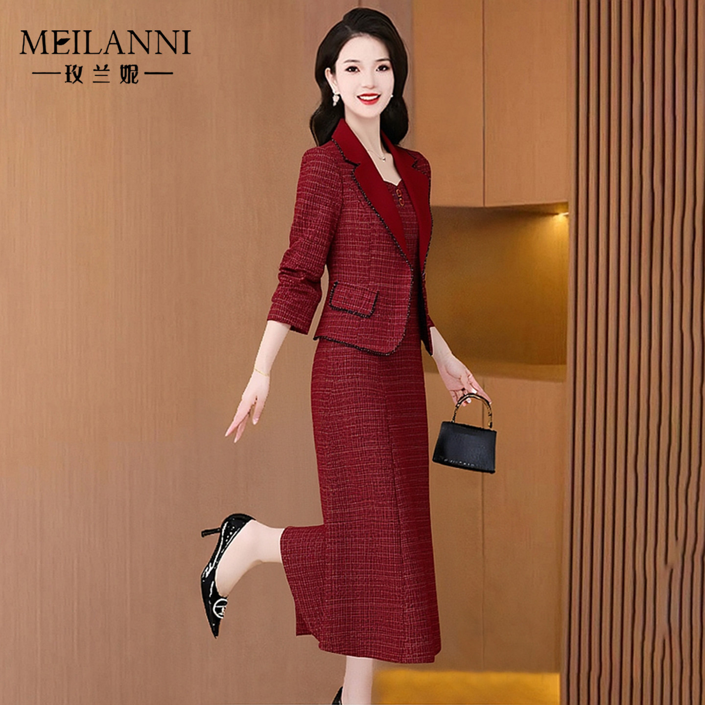 玫兰妮喜婆婆小香风套装结婚礼服