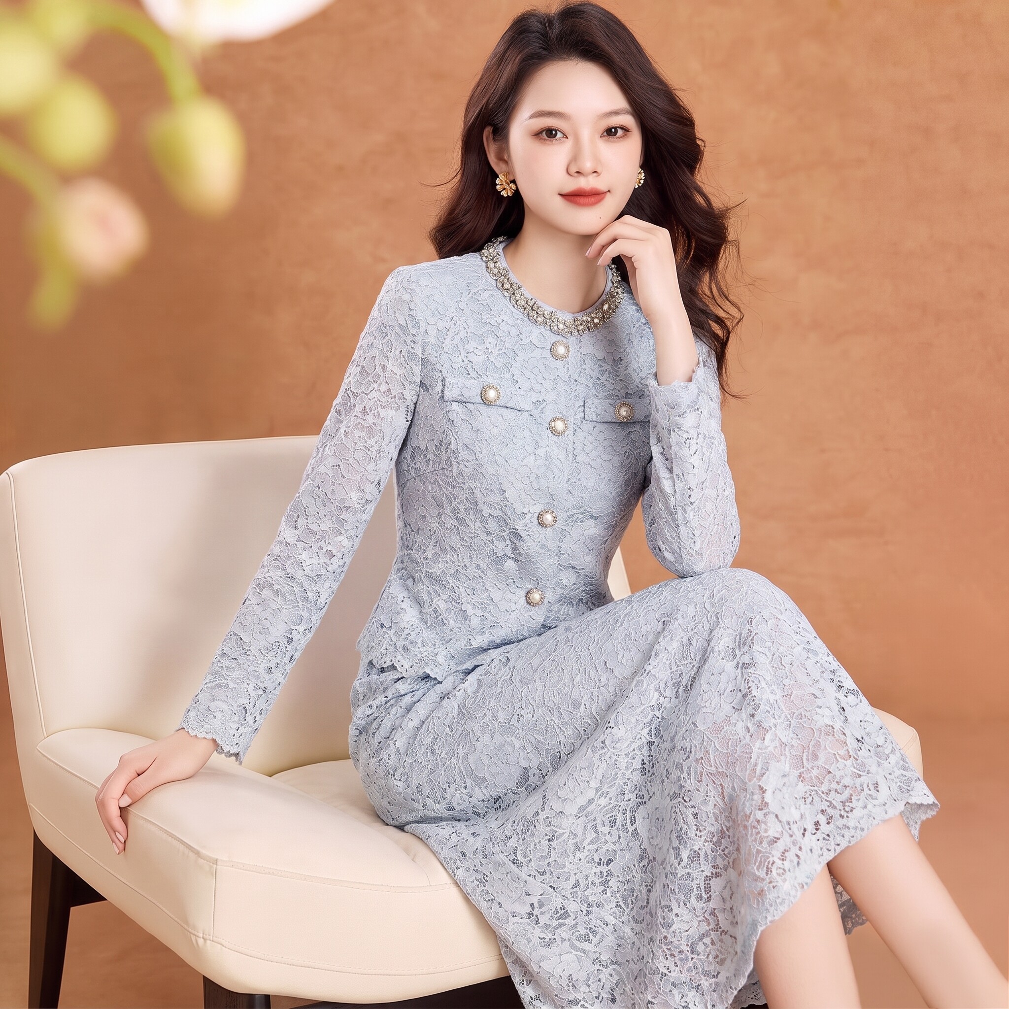玫兰妮小香风套装裙子轻奢高级感