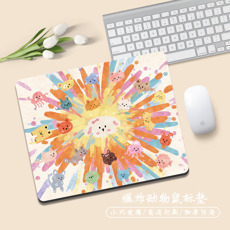爆炸动物鼠标垫创意2025电脑护腕垫女生办公室桌垫学生专用键盘垫,电脑硬件/显示器/电脑周边,鼠标垫/贴/腕垫,淘宝优惠券,粉丝福利购,淘宝优惠卷