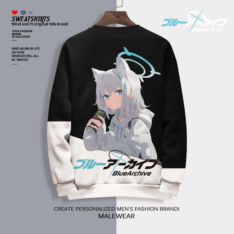 鲨老大二次元圆领套头