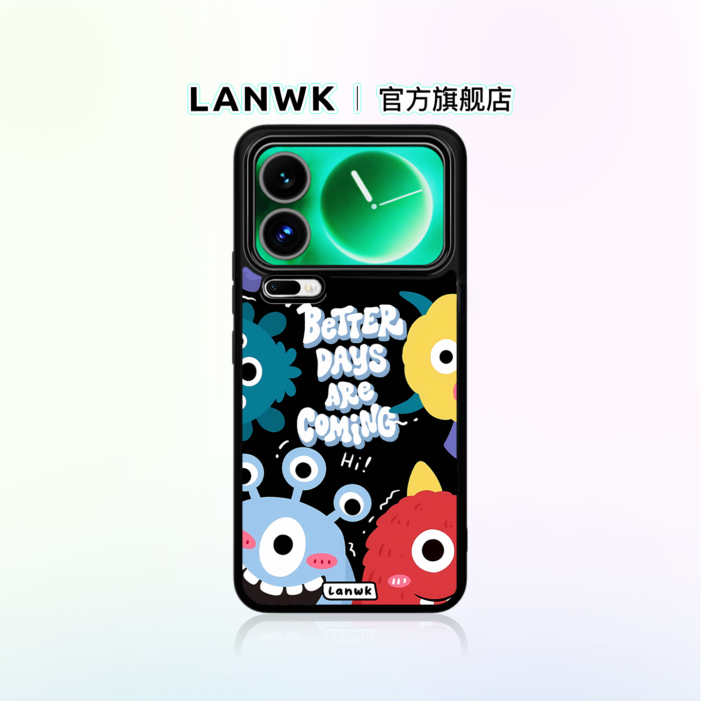 LANWK适用小米17/15/14pro新款手机壳红米k90/60高级感14ultra玻璃13防摔k80/70pro小怪兽乐园卡通全包保护套