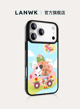 【快乐春游】LANWK适用iPhone17/16/15promax手机壳Air新款高级苹果14plus卡通保护套ip12/13防摔2025女外壳