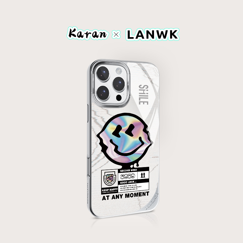 【强颜欢笑】LANWK适用苹果16/15promax手机壳新款创意iPhone14plus高级个性12/13pro磁吸玻璃超薄保护套