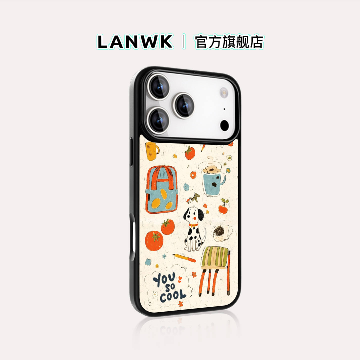 lanwk苹果手机壳原创设计ins风