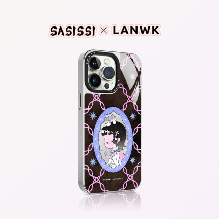 LANWK「SASISSI联名」梦核时刻 适用于苹果15pro新款手机壳女生高级感轻奢iPhone13防摔带磁吸14promax卡通15