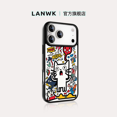 lanwk苹果手机壳原创设计ins风