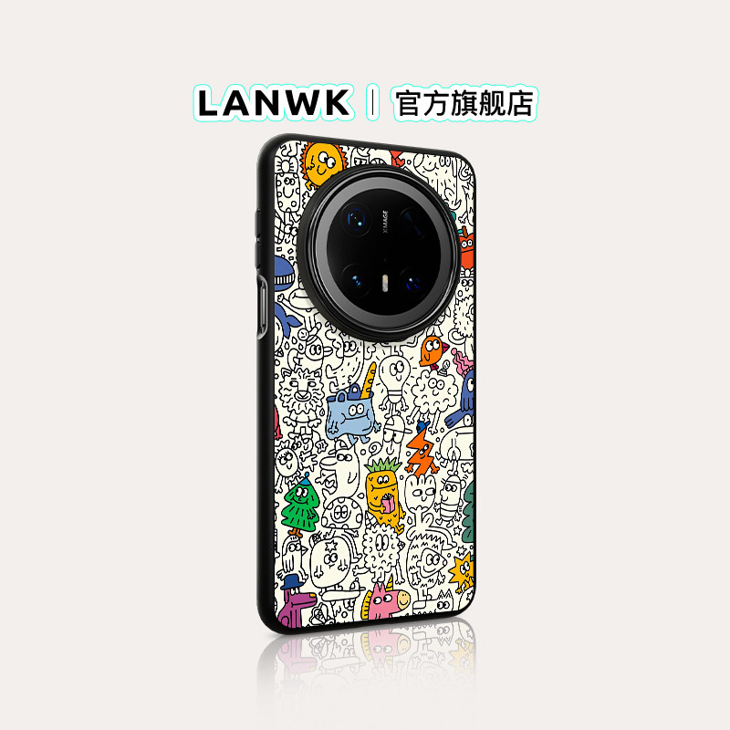 「萌趣涂鸦市集」LANWK适用华为Mate80promax/70air手机壳女新款mate60高级pura80/70外壳pro磁吸防摔保护套