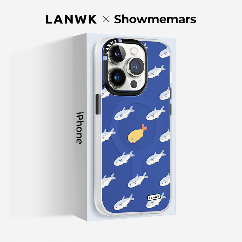 可爱鱼系列适用14pro磁吸手机壳