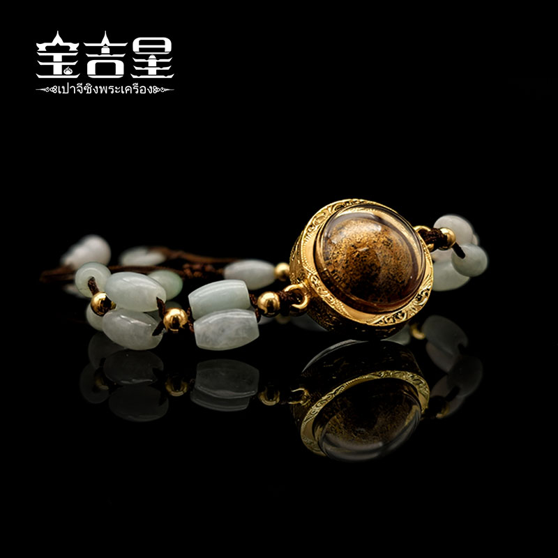 龙婆顶大师 泰国佛牌 路翁金箔款 佛历2490年 手链