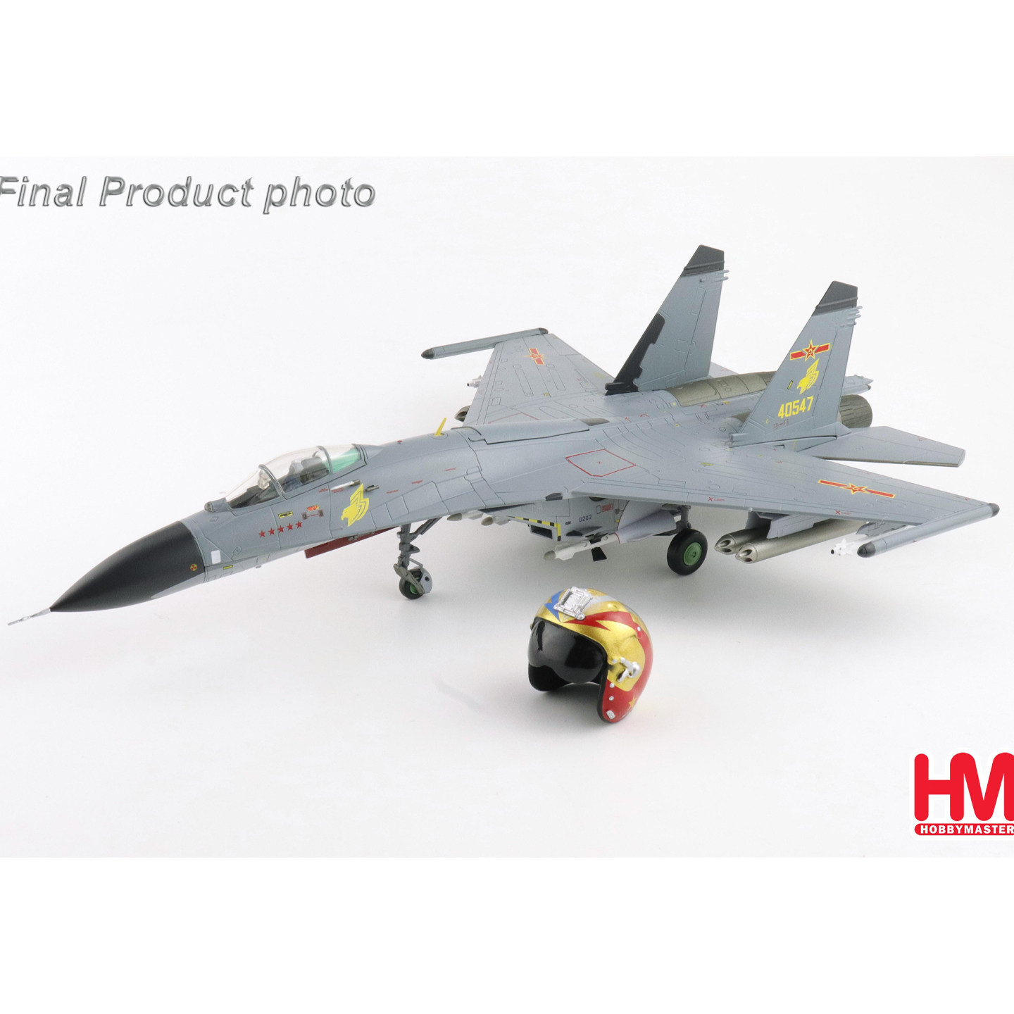 11月 HA6023 歼11战斗机 J-11A "金头盔" 2014年 (带1/8金头盔)