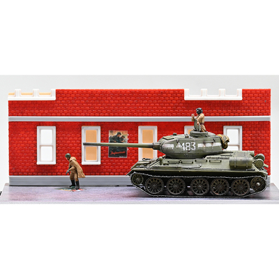 三荣T-34坦克场景完成品模型