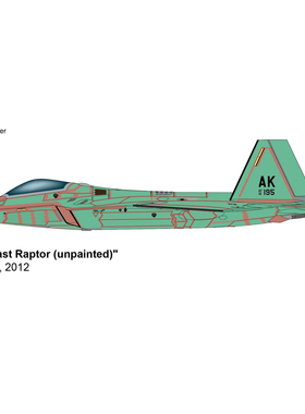 9月 HA2834 F-22战斗机 Last Raptor(unpainted)2012年 合金模型