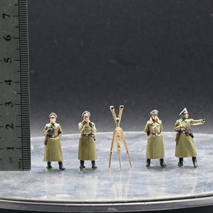 三荣 1/72 德 指挥官4人组 冬季 含炮镜 配合场景 上色完成品模型