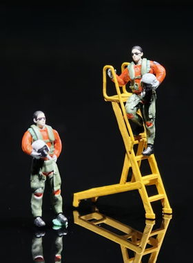 高地重工 1/72 两女飞行员和登机梯套装组合 IDF战机和自强号专用