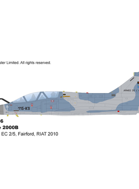 9月 HA1656 幻影2000B战斗机 115-KS EC 2/5 Fairford RIAT2010年