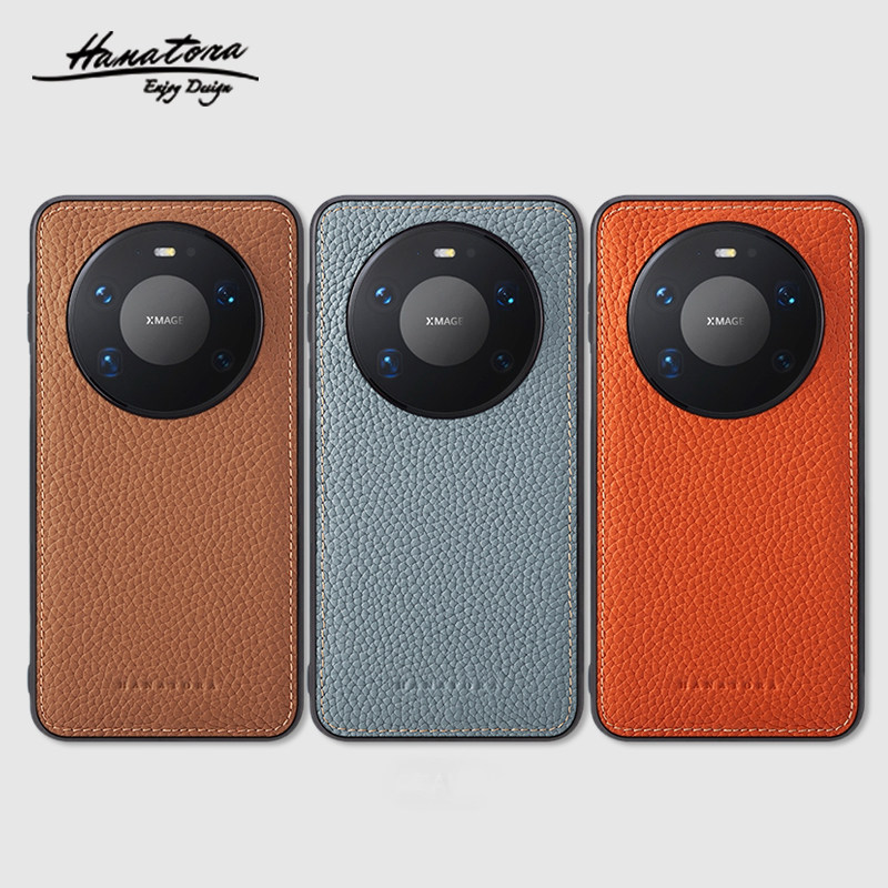 适用于华为真皮手机壳简约商务