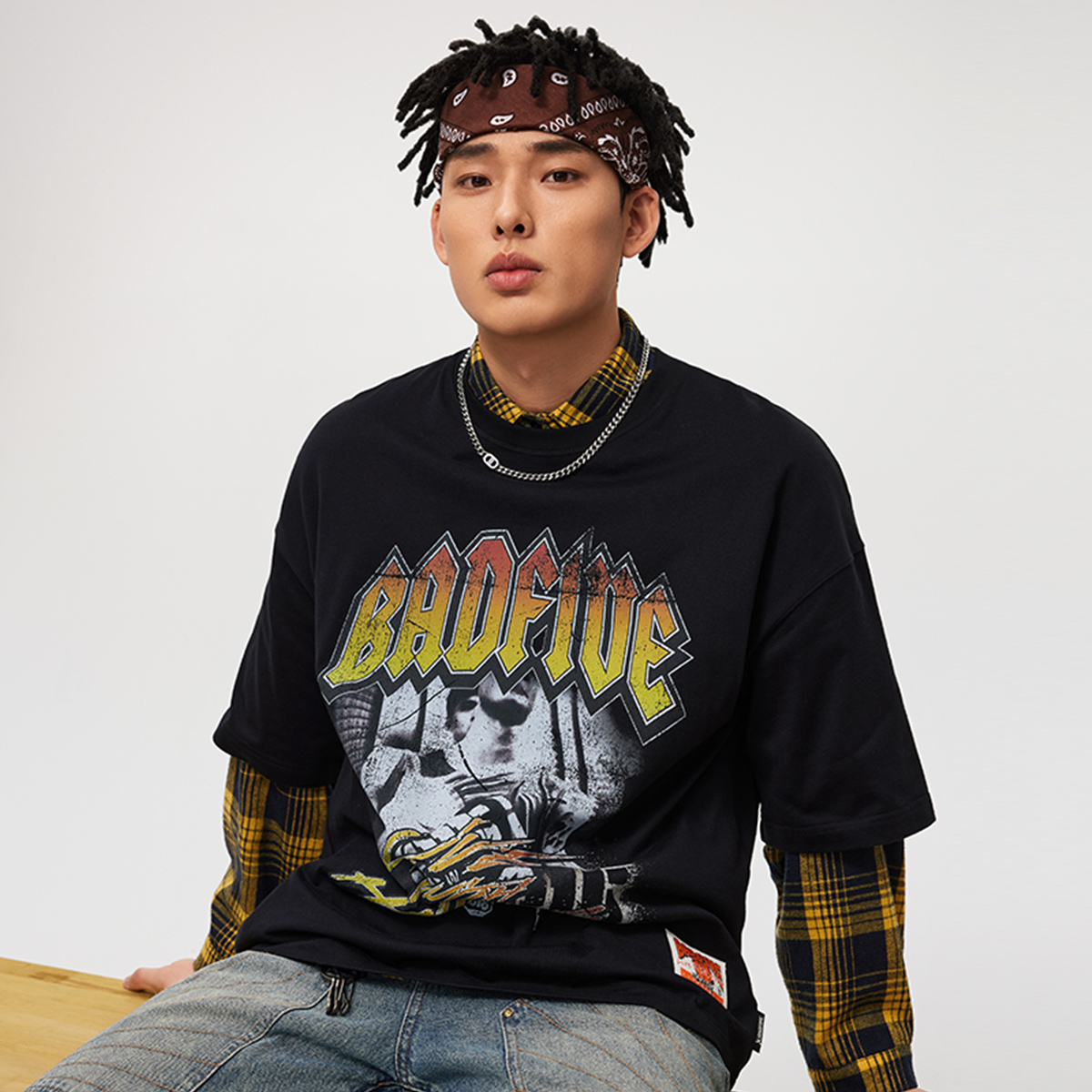 李宁短袖男子反伍T恤宽松透气