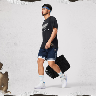 中国李宁2024年新款 AAPU025 反伍BADFIVE男子宽松排湿速干比赛裤