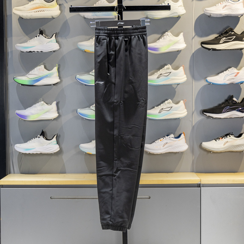 李宁束脚男子加绒保暖运动裤