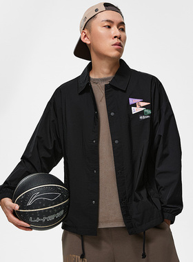 中国李宁2023秋季新款反伍BADFIVE男子休闲宽松外套AFDT439