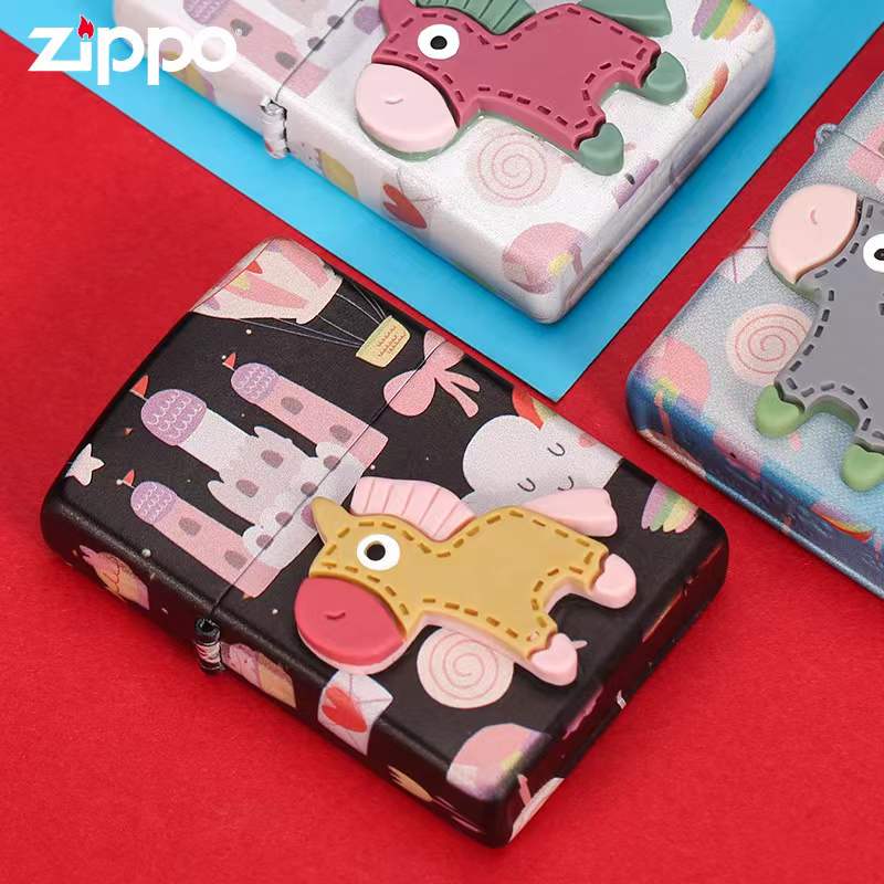 zippo芝宝正版打火机 梦幻城堡独角兽正品个性潮男士之宝zoop火机 ZIPPO/瑞士军刀/眼镜 ZIPPO/芝宝 原图主图