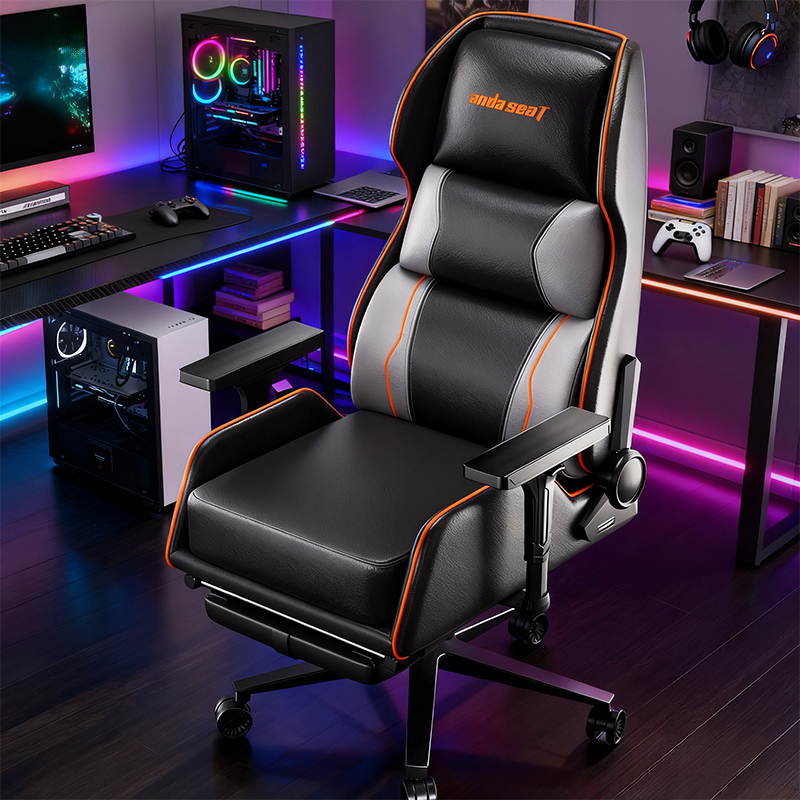 安德斯特电竞椅久坐舒适电脑桌旋转升降工作台台式网吧电竞沙发椅