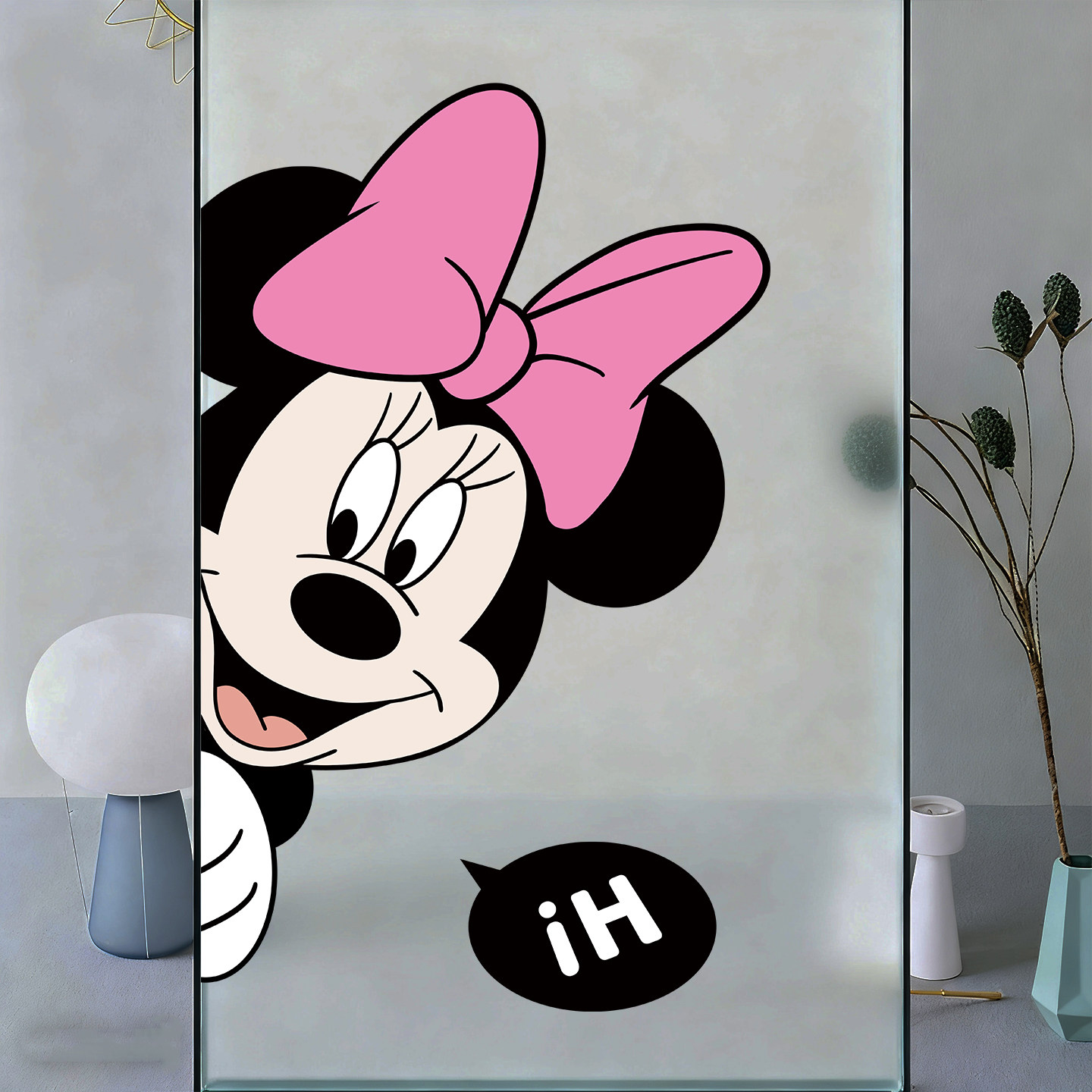 卡通米奇玻璃贴纸客厅厨房阳台玻璃门防撞卫生间隔断门窗装饰贴画,家居饰品,软装墙贴,淘宝优惠券,粉丝福利购,淘宝优惠卷