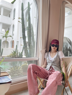 上衣外套女 无袖 古祖祖 蕾丝边花灰色纽扣背心实用单品多穿吊带衫