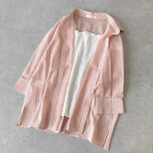 外贸夏季新款格子衬衫
